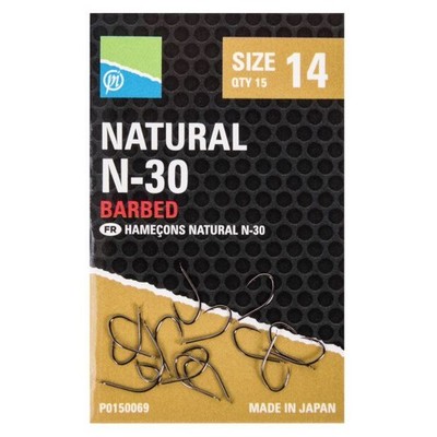 Preston Natural N-30 Barbed Hooks NEU Match Angelhaken *Vollsortiment*