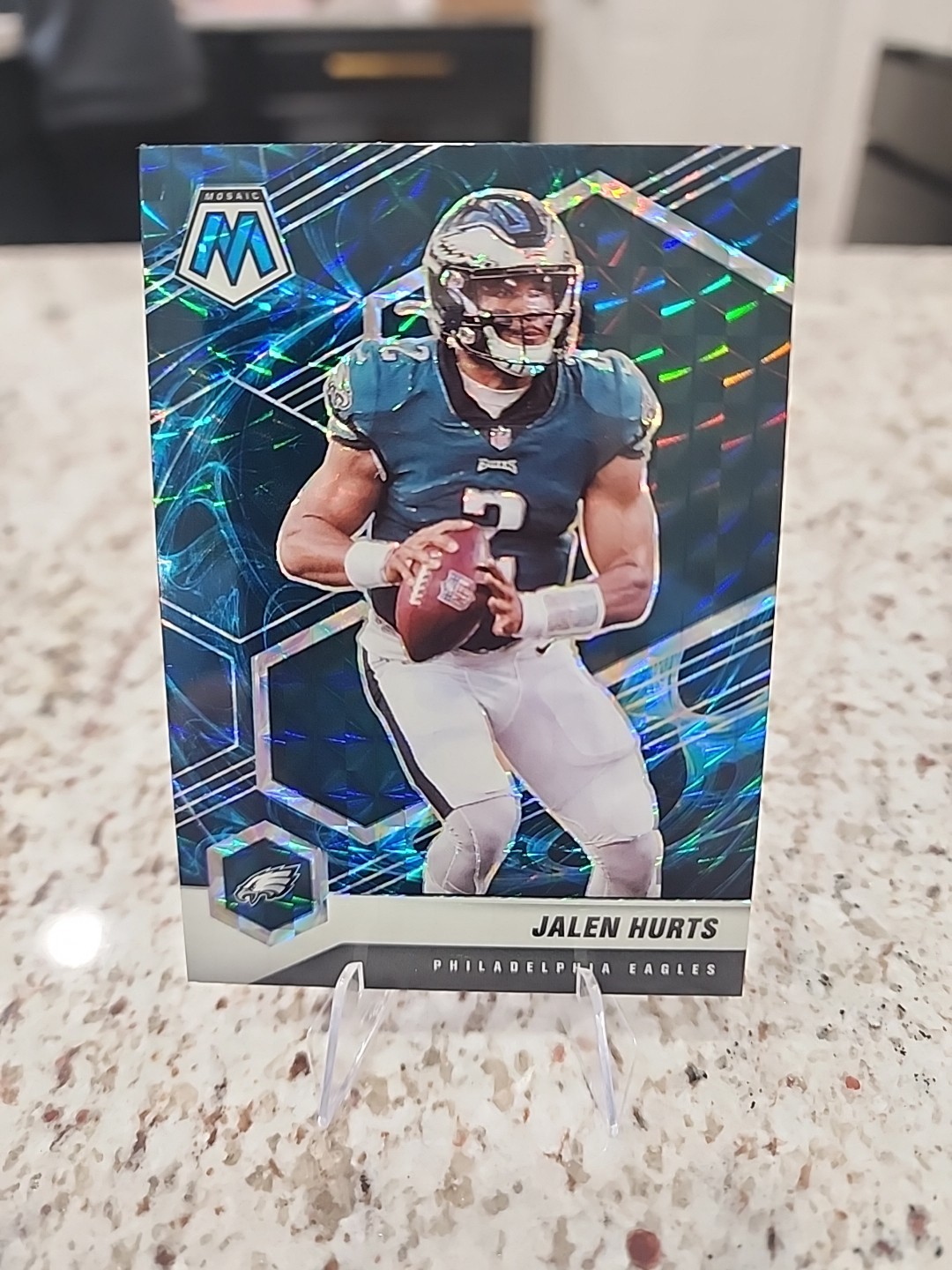 2021 Panini Mosaic Jalen Hurts Genesis Mosaic Prizm #160 Philadelphia Eagles