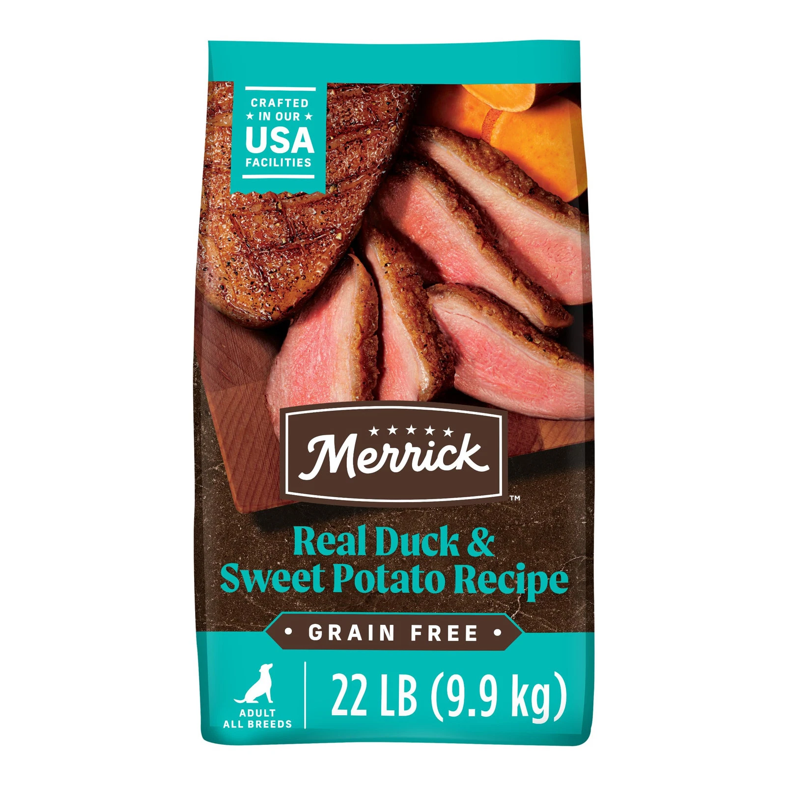 Merrick Grain Free Dry Dog Food Real Duck and Sweet Potato 22 Pound Bag