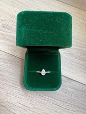 9ct White Gold 0.33ct Total Diamond Pear Cut Halo Ring from H.Samuel