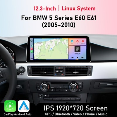 12.3'' Linux Autoradio Für BMW 5 Series E60 E61 CCC CarPlay Android Auto GPS Navi
