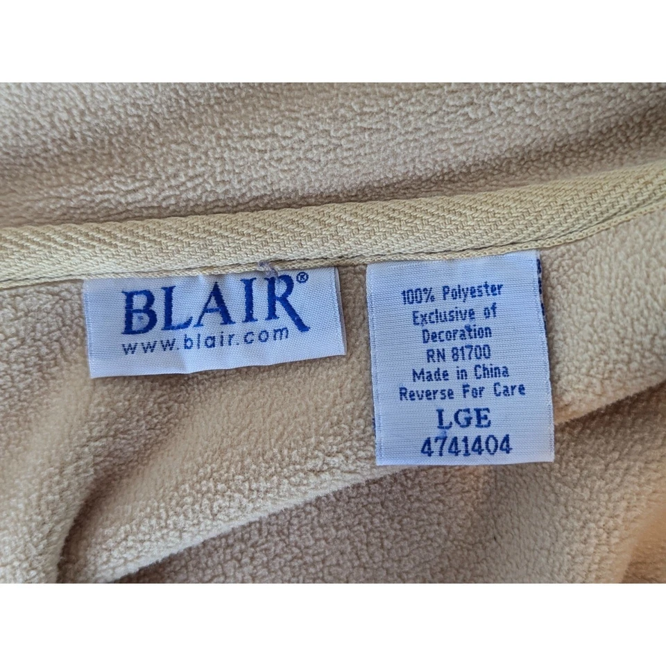 Cárdigan suéter polar Blair para mujer bolsillos grandes bordado floral Grannycore Foto 3 de 4