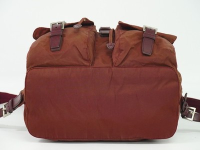 PRADA B2811 Vela Nylon Backpack Bordeaux Silver | eBay