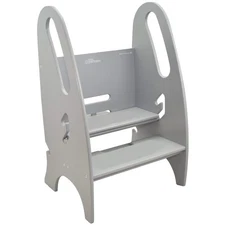 3-in-1 Growing Step Stool Toddler Tower Helper, Wooden Toddler Standing Stool...