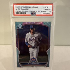 2023 Bowman Chrome Prospect Alex Ramirez #BCP-211 Aqua Vapor Refractor /125 (RC)