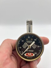 Vintage Meiser Accu-gage 60 Psi Tire Pressure Gauge Racing Flags Usa -free Ship