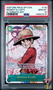 Monkey D. Luffy #118 Secret Rare Alternate Art Carrying On His Will OP13