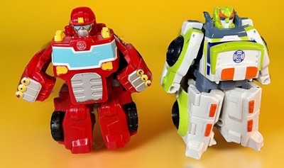 Lot (2) Hasbro TRANSFORMERS Playskool Heroes RESCUE BOTS MEDIX DOC-BOT Heatwave