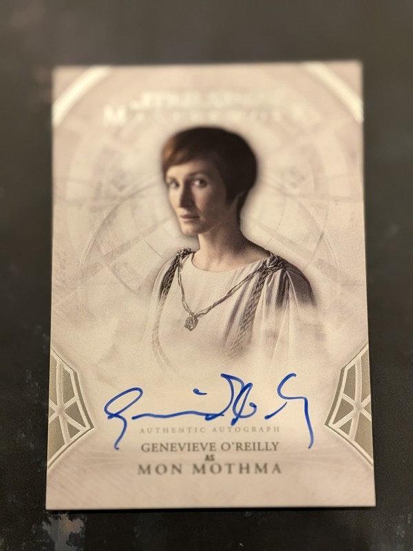 2018 Topps Star Wars MASTERWORK GENEVIEVE O'REILLY / MON MOTHMA On Card AUTO