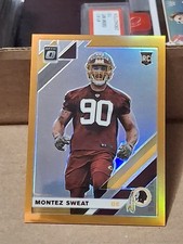 2019 MONTEZ SWEAT DONRUSS OPTIC ORANGE PRIZM NFL ROOKIE CARD RC #110 MSU /199. rookie card picture