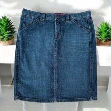 X2 Express Women  s 5 Pocket Design Blue Denim Skirt Size 8 NWOT