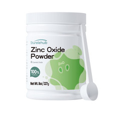 Zinc Oxide Powder, 8OZ 100 Purity, Non-Nano and Uncoated, Cosmetic Grade, Zinc