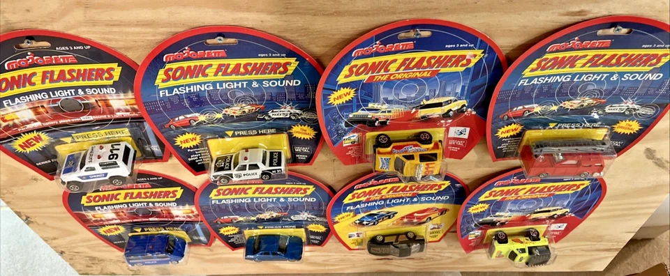Vintage Majorette Sonic Flashers Diecast Metal Lot of 8 - Image 3 of 4