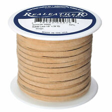Realeather Suede Craft Lace Beige 1/8" x 25 yds. by Silver Creek