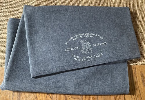 Ganzwolle superfeiner Kammgarn Anzugstoff Made in England 3+ Yards grau - Bild 13 von 14