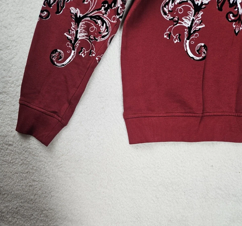 INC International Concept Men Sweatshirt Large Red Printed 100% Cotton Pullover - Image 4 of 4