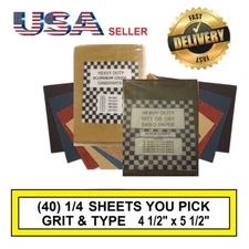 (40) 1/4 Sheets Garnet (Best Woodworking) Sandpaper - Dewalt Palm Sander
