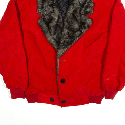 Womens Bomber Jacket Red L - Picture 5 of 6