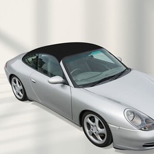Soft Top Replacement w/Plastic Window Black Vinyl For Porsche 911 996 1999-2001