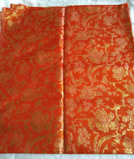 Seide Luxus Blatt Rot Gold