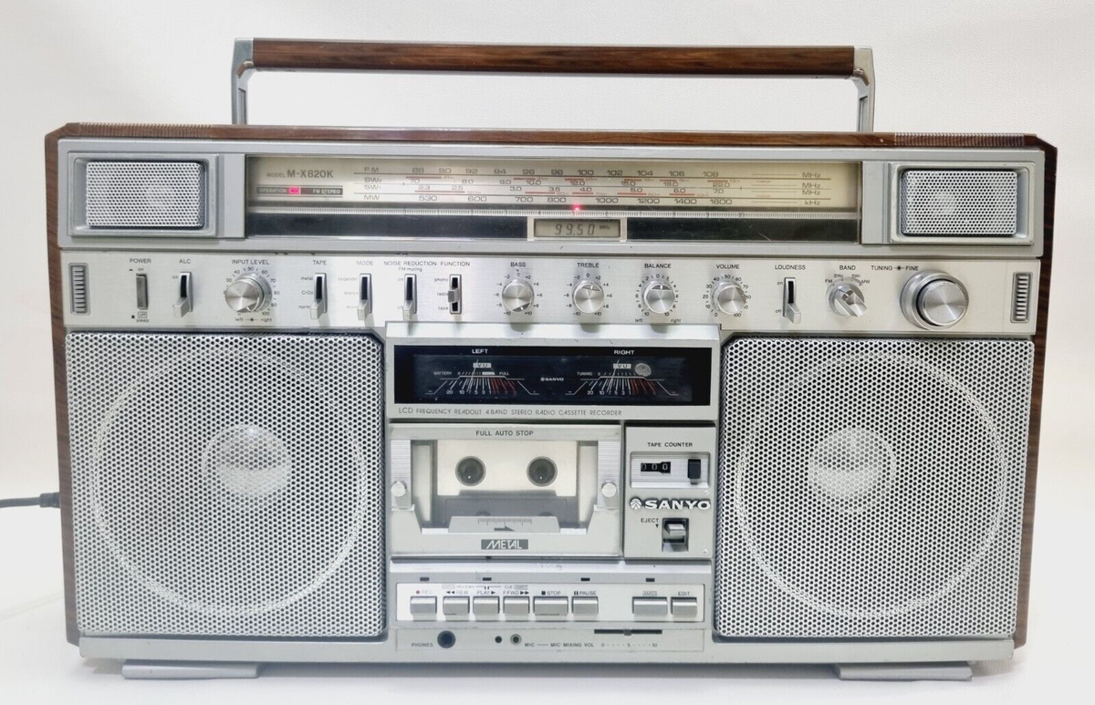 Vintage Sanyo M-X820K Boombox 🌈 RARE 🌈 Cassette Ghetto-Blaster