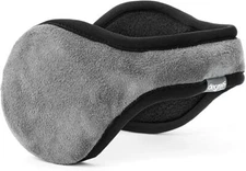 180s Mens Suburban Faux Suede Behind-The-Head Collapsible Ear Warmers Ear Muff