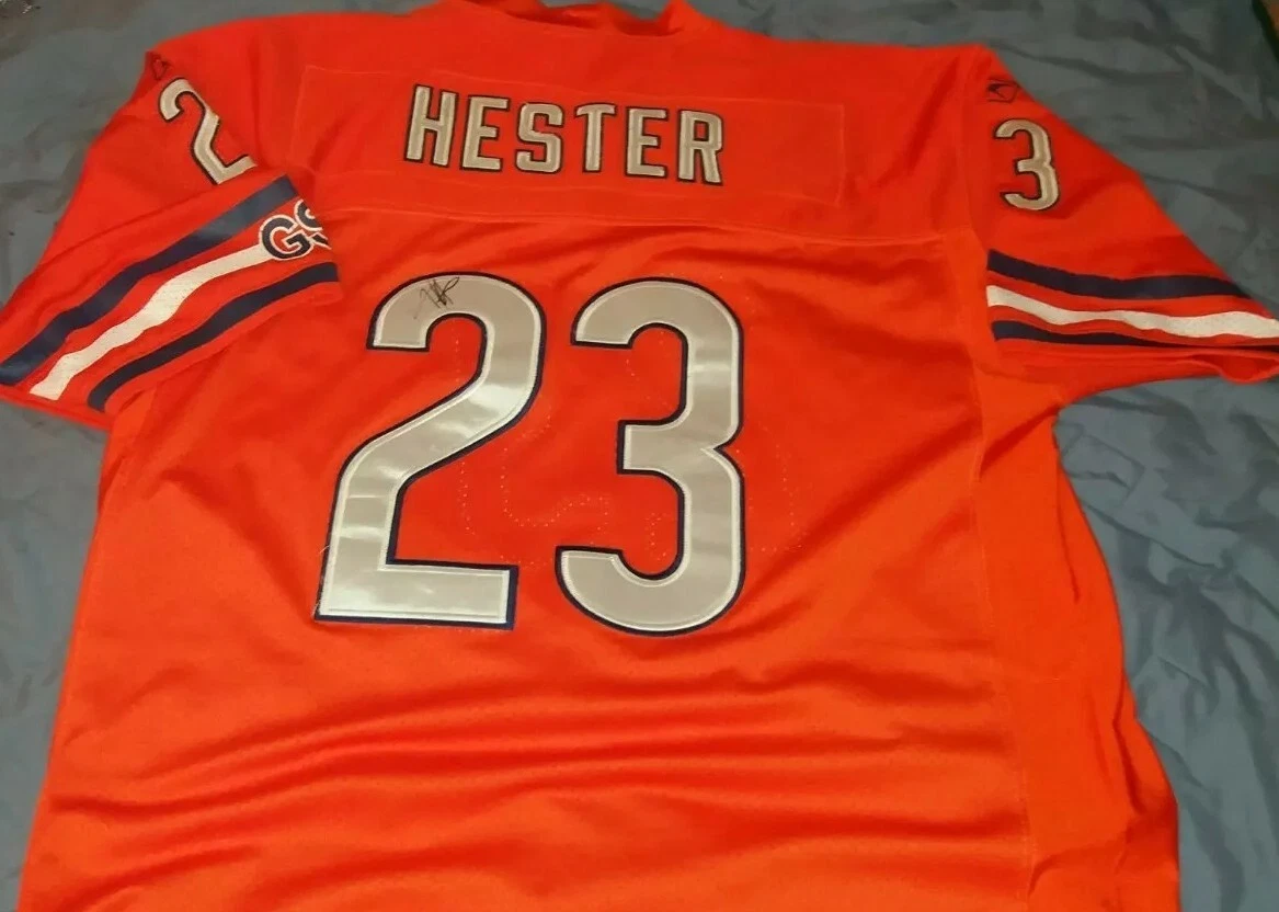 Devin Hester Augraphed CHICAGO BEARS ORANGE JERSEY (54) REEBOK NFL  JERSEY-no coa