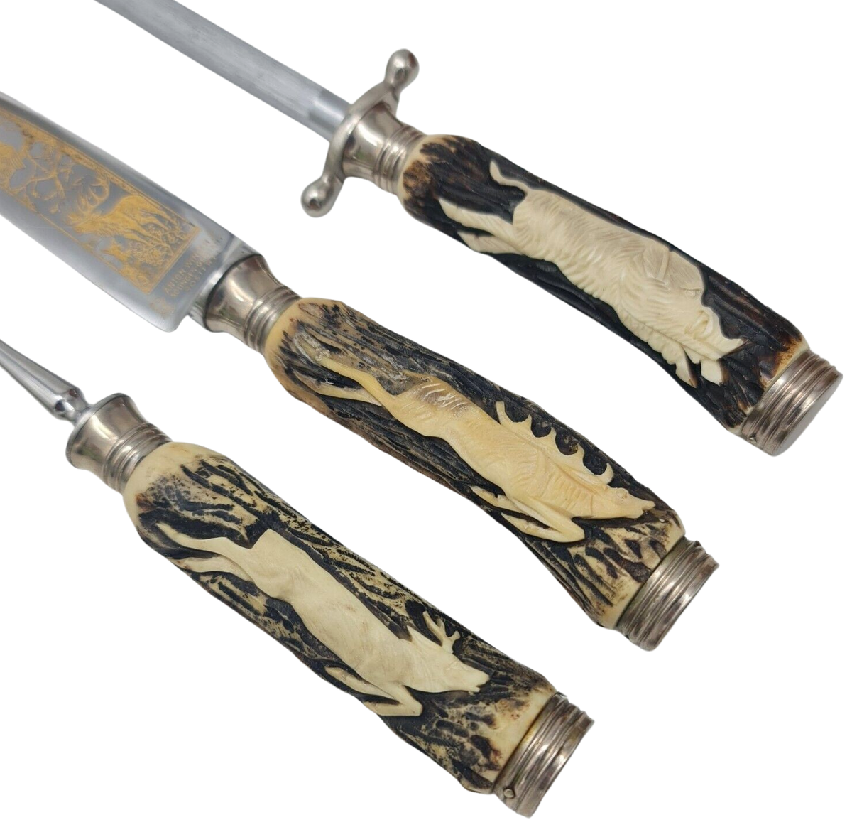 Vtg 3 Piece Anton Wingen Othello Cutlery Knife Carving Set Vtg 3 Piece Anton Wingen Othello Cutlery Knife Carving Set