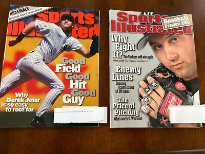 Derek Jeter New York Yankees Sports Illustrated Magazine Lot (2) 6/21 ...