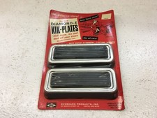 Vintage Automotive Accessory Diamond-e Kik-plates Rubber Aluminum Nib