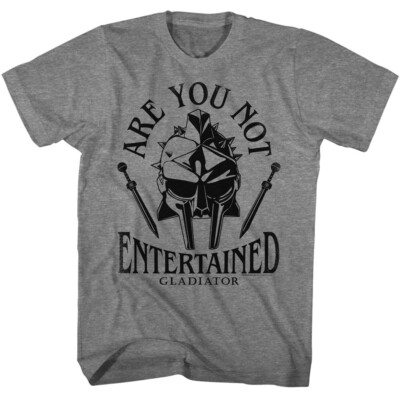 Gladiator Movie Maximus Are You Not Entertained Mask & Swords Men's T Shirt