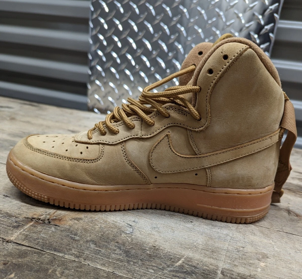 resumen Si Licuar EUC Size 6.5Y - Nike Air Force 1 High Flax 2015 | eBay