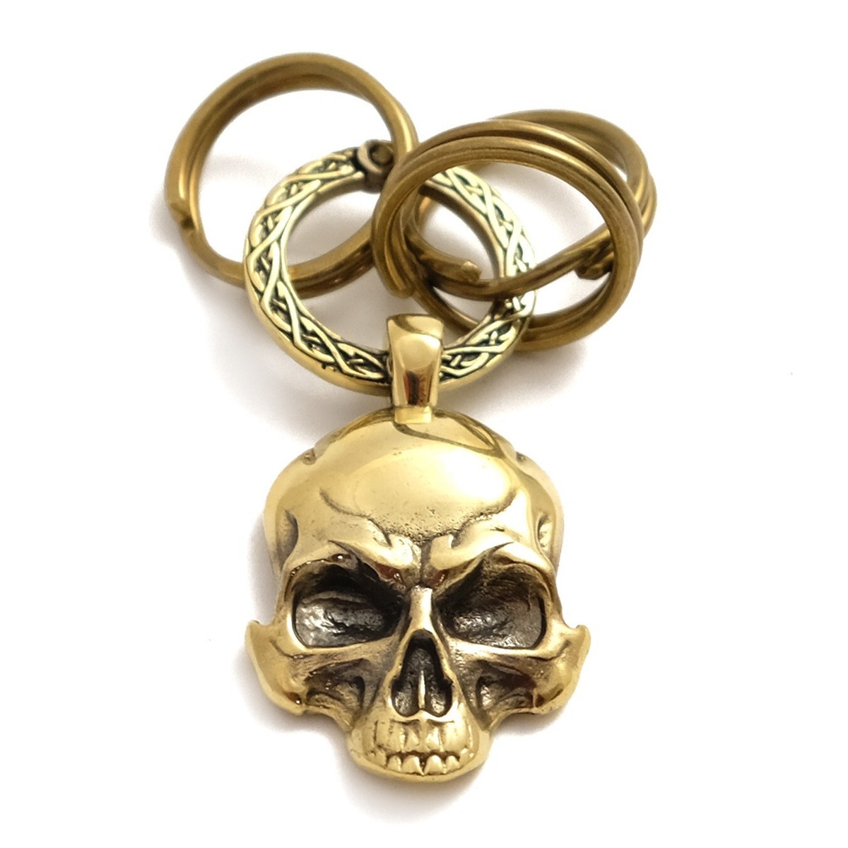 Skull keychain, Handmade human skull keychain, Skeleton skull