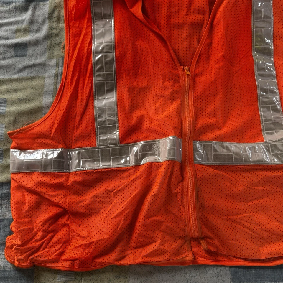 ML Kishigo Orange Sleeveless Reflective Safety Vest Size 4X - Image 4 of 4