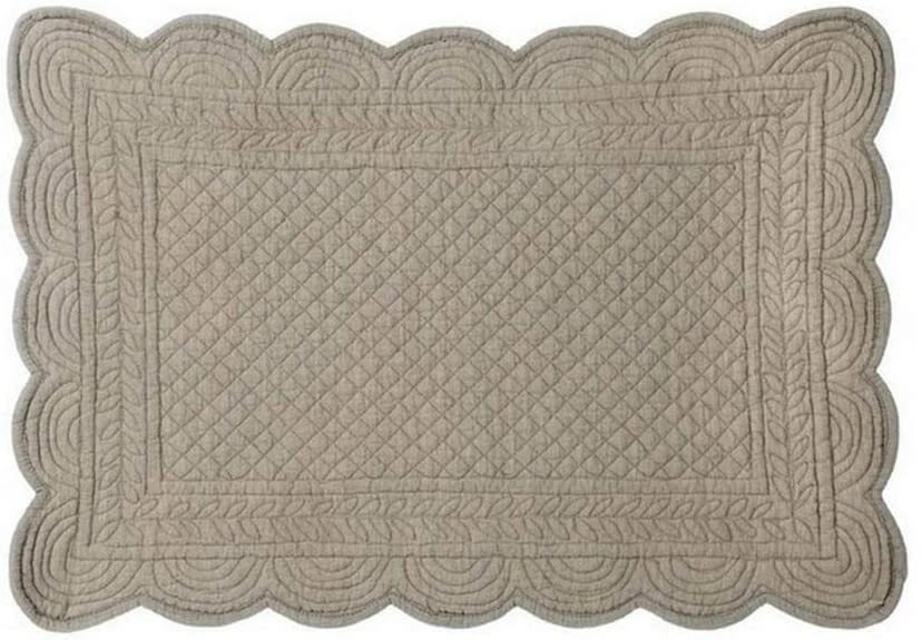 Platzdeckchen Tischset Platzset Untersetzer Baumwolle taupe 33x50 Vintage Shabby