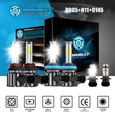 For Toyota Tundra 2007-2013 - 6X 6500K AUXBEAM LED Headlights  Fog Light Bulbs