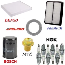 Tune Up Kit Cabin Air Oil Filters Plugs for Acura TL V6; 3.7L 2009-2014