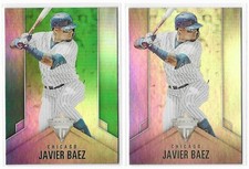 Javier Baez 2020 Panini Chronicles Titanium Lot w/ Green Parallel #2 Cubs Cards