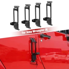 4pcs Door Hinge Steps Foot Climb Step Pedal Tool For Jeep Wrangler JK JL JT 07+