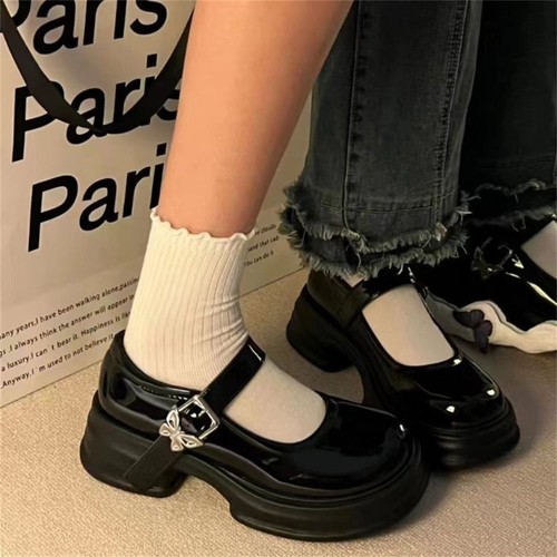 Buckle Strap Mary Jane Shoes Soft Sole JK Uniform Shoes Women Girls