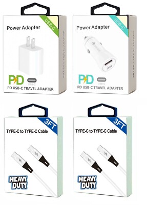 USB-C Wall, Car Adapter, USB-C to C Cable For Google Pixel 9/9 Pro/8/8 Pro/7/6a