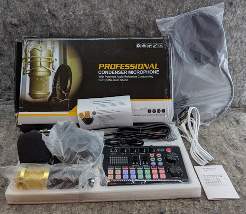 Podcast Set Komplett - Audio Interface & BM888 Mikrofon Bundle