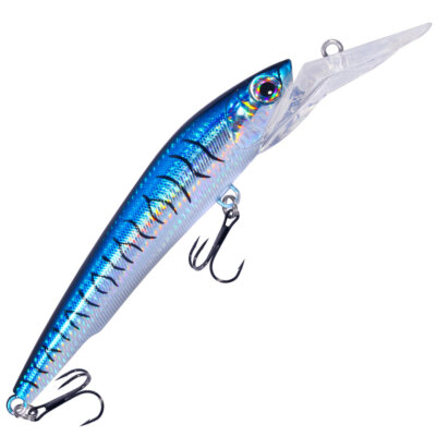 5 Esche Da Trolling Big Minnow 24cm/95g – Crankbait Con Amo 1/0 – Predatori Bass, Luccio, Salmone