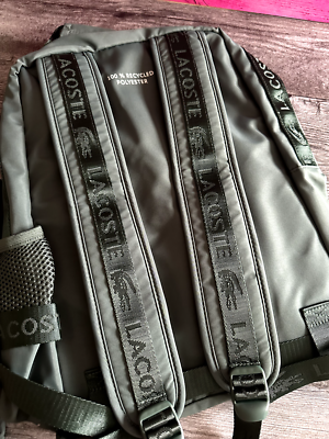 LACOSTE 2in1 100% RECYCLED BACKPACK GREEN BN RARE | eBay display picture 2