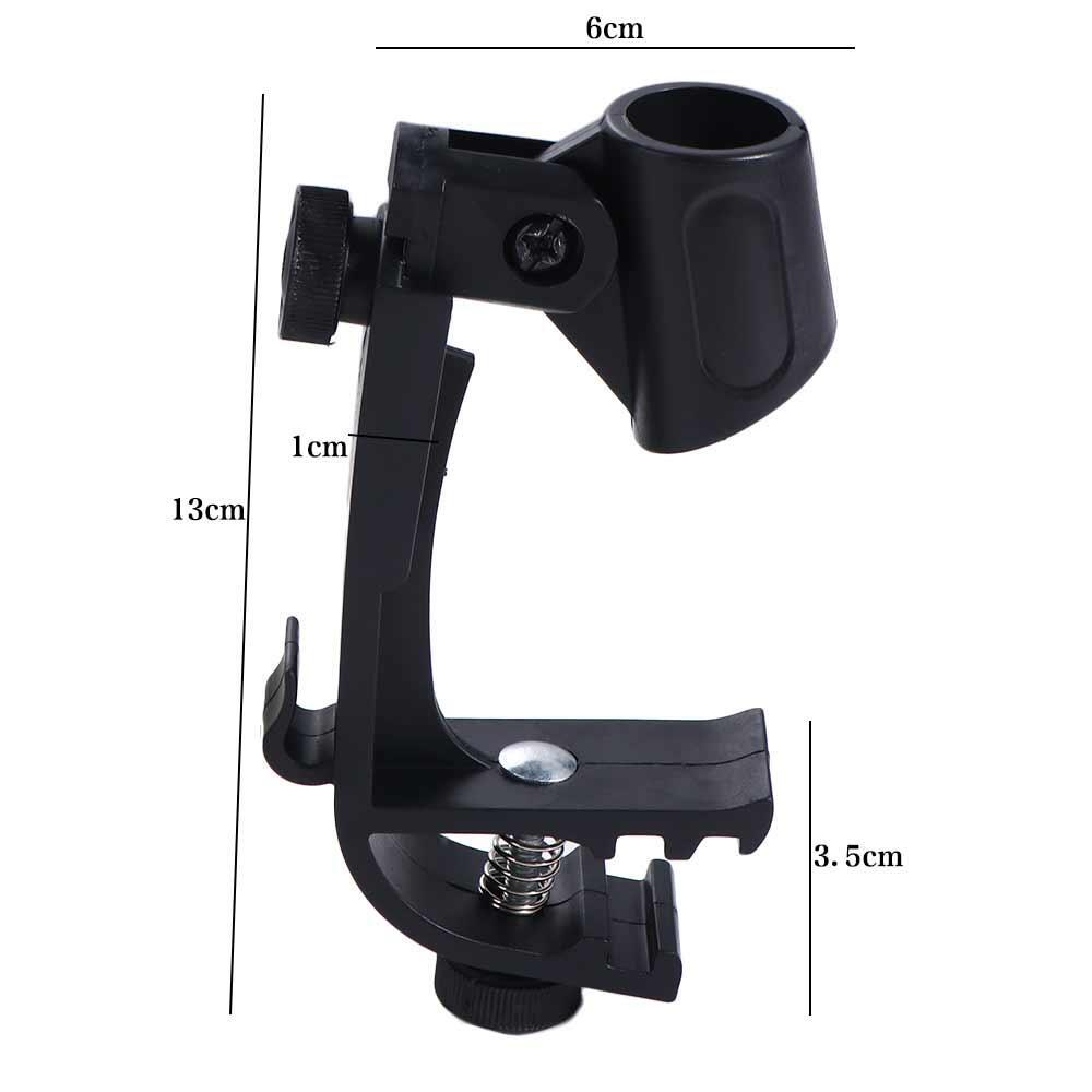 Drum Mic Stand 1Pc Clip On Drum Rim Shockproof Mic Clamp Drum