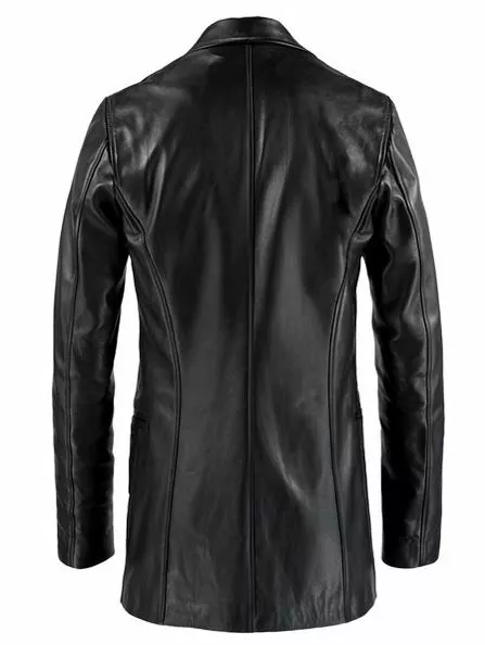 Max Payne Black Leather Over Coat Men Pure Lambskin Size XS S M L XL XXL 3XL