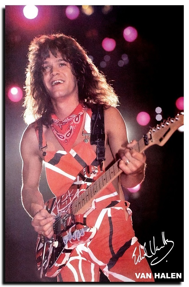 Eddie Van Halen Poster 24x36 Inch Photo Rare Print Wall Art Print - EVH01