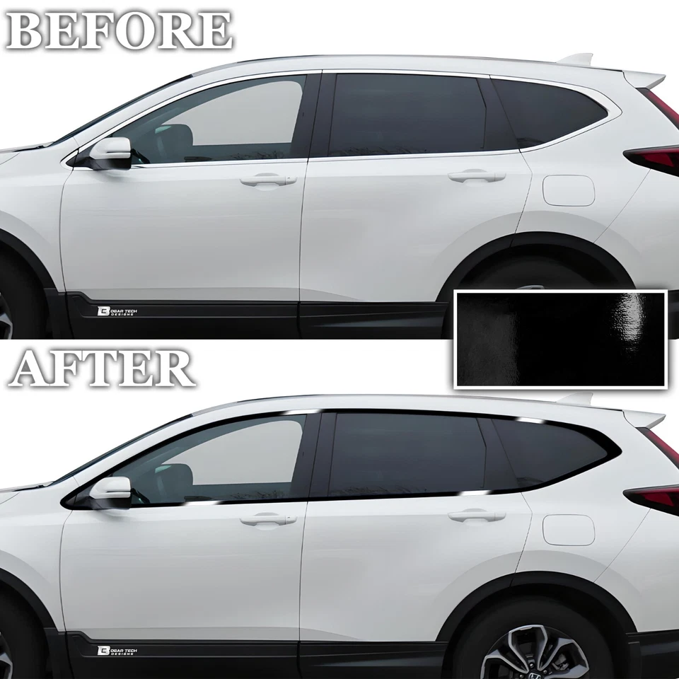 Ajuste Honda CR-V 2017-2022 Ventana Lateral Cromo Eliminar Calcomanía Película Borde Apagón Foto 3 de 4