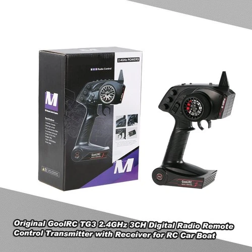 GoolRC TG3 2.4GHz 3CH Digital Radio RC Transmitter and Receiver for RC Car Boat