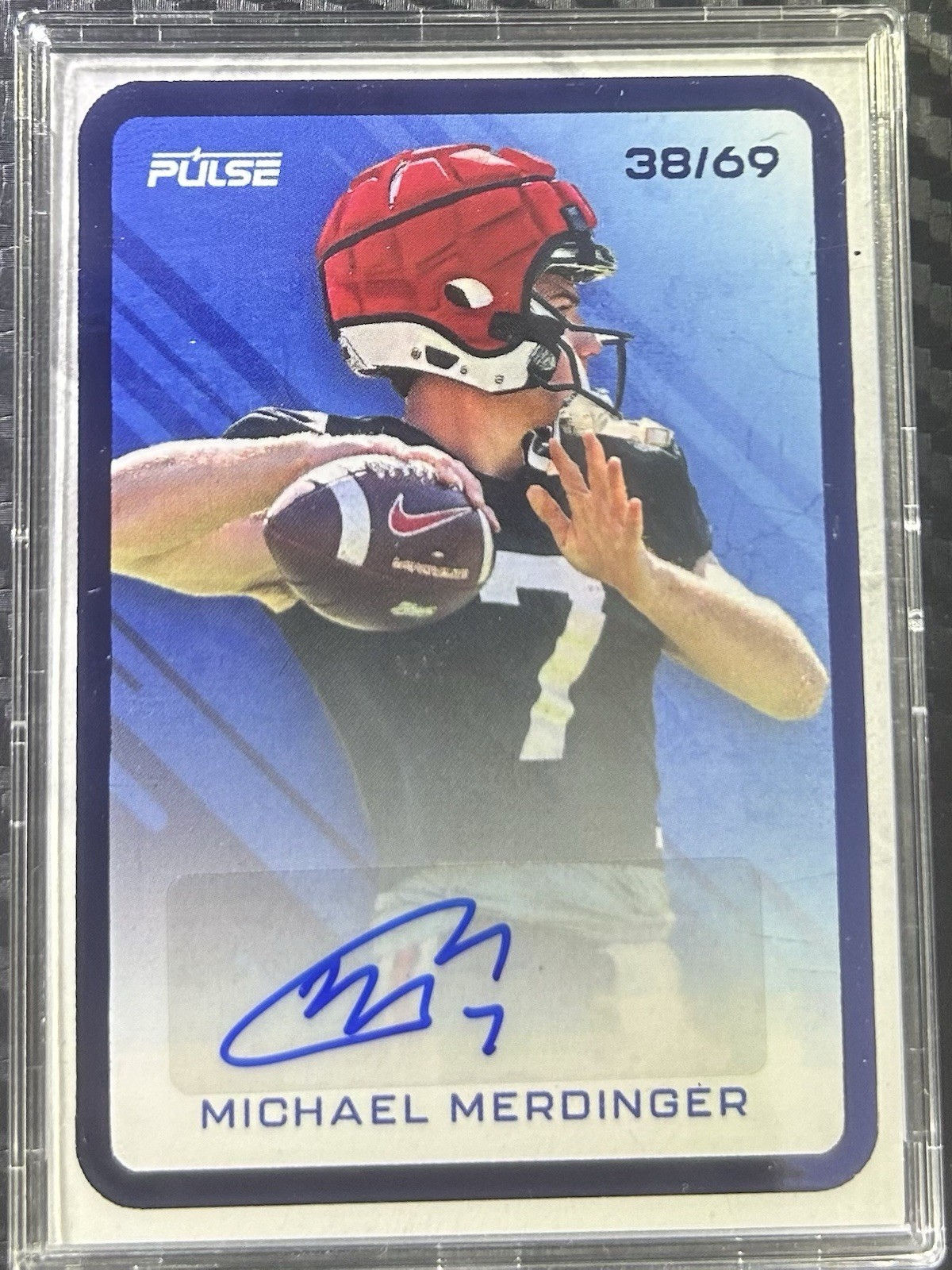 2024 Pulse Football Michael Merdinger UNC Autographed And Numbered 38/69 #PF-MME